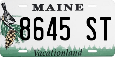 ME license plate 8645ST