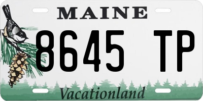 ME license plate 8645TP