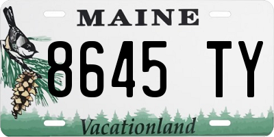 ME license plate 8645TY