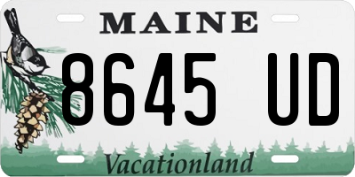 ME license plate 8645UD