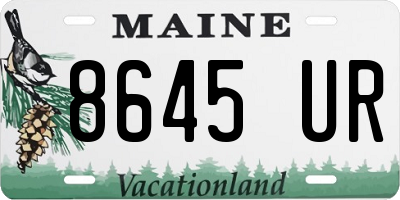 ME license plate 8645UR