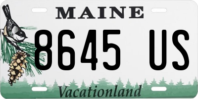 ME license plate 8645US