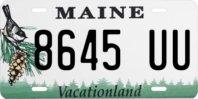 ME license plate 8645UU