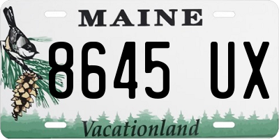 ME license plate 8645UX