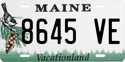 ME license plate 8645VE