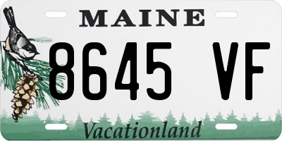 ME license plate 8645VF