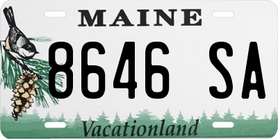 ME license plate 8646SA