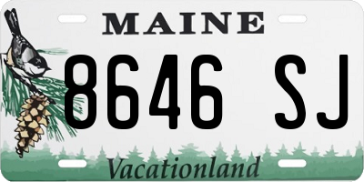 ME license plate 8646SJ