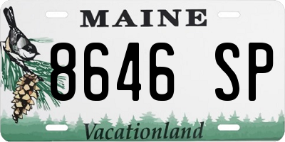 ME license plate 8646SP