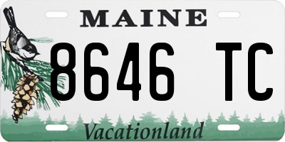 ME license plate 8646TC