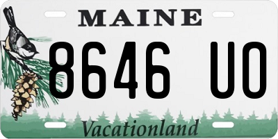 ME license plate 8646UO