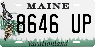 ME license plate 8646UP