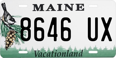 ME license plate 8646UX