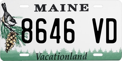 ME license plate 8646VD