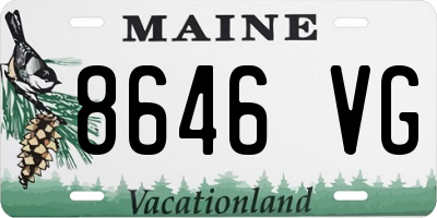 ME license plate 8646VG