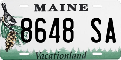 ME license plate 8648SA