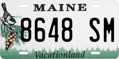 ME license plate 8648SM