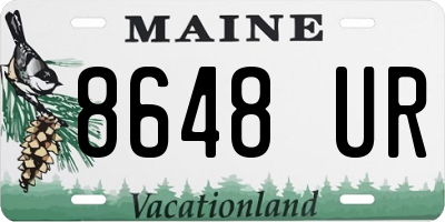 ME license plate 8648UR