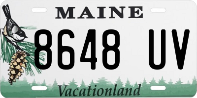 ME license plate 8648UV