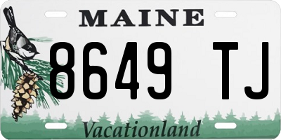 ME license plate 8649TJ