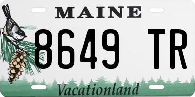 ME license plate 8649TR