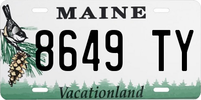 ME license plate 8649TY