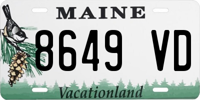 ME license plate 8649VD