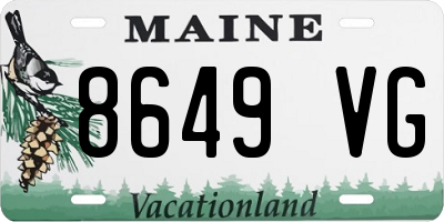 ME license plate 8649VG