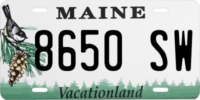 ME license plate 8650SW