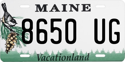 ME license plate 8650UG