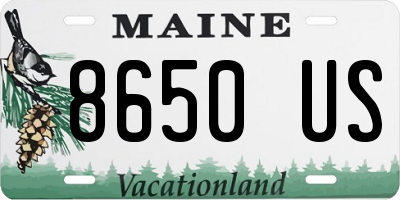ME license plate 8650US