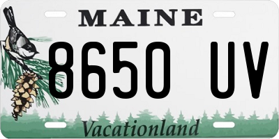 ME license plate 8650UV