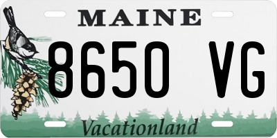 ME license plate 8650VG