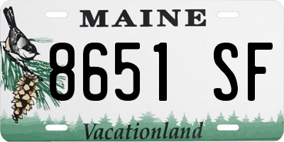 ME license plate 8651SF
