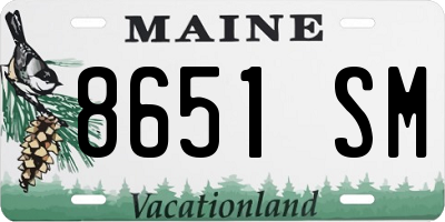 ME license plate 8651SM