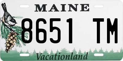 ME license plate 8651TM