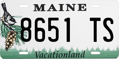ME license plate 8651TS