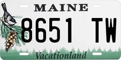 ME license plate 8651TW