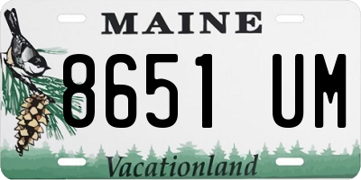 ME license plate 8651UM