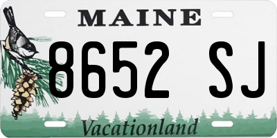 ME license plate 8652SJ