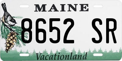 ME license plate 8652SR