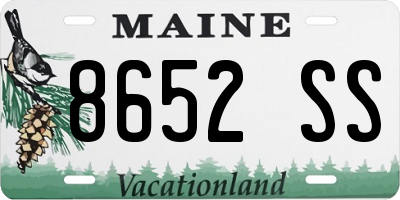 ME license plate 8652SS