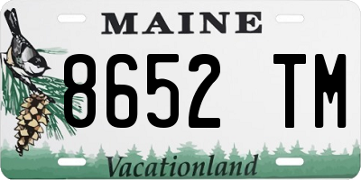 ME license plate 8652TM