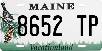 ME license plate 8652TP