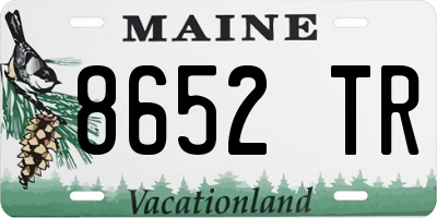 ME license plate 8652TR