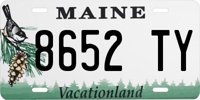 ME license plate 8652TY