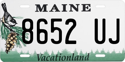 ME license plate 8652UJ