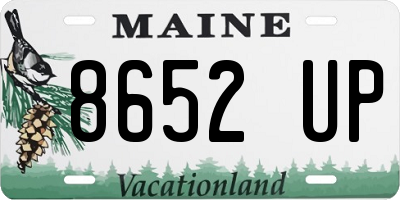 ME license plate 8652UP
