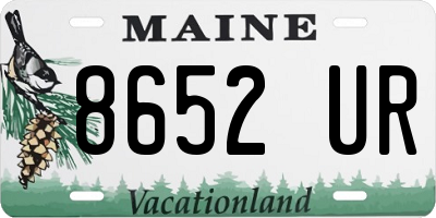 ME license plate 8652UR