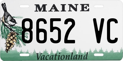ME license plate 8652VC